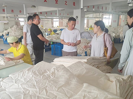 Customers visit the factory