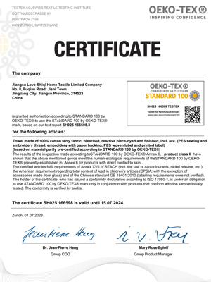 OEKO-TEX Certificate